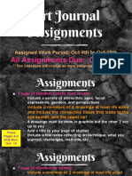 Art Journal Assignments - Due 10 - 18