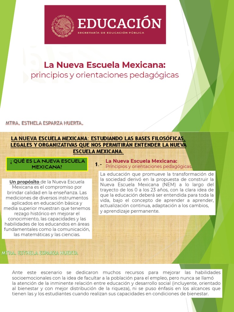 Clase 1 La Nueva Escuela Mexicana | PDF | Evaluación | Maestros