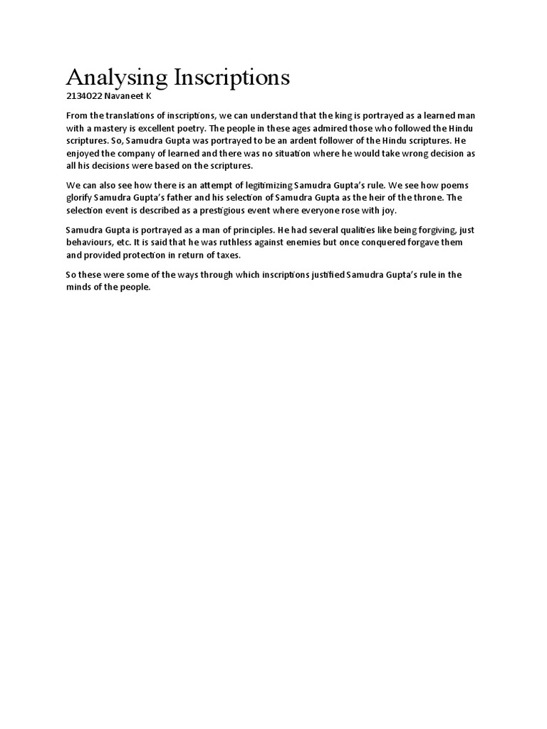 Analysing Inscriptions | PDF