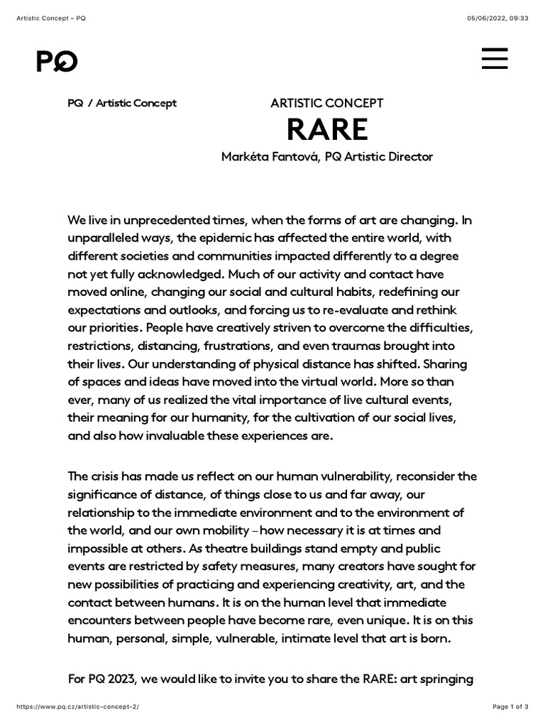 Artistic Concept - PQ | PDF | Cognition | Cognitive Science