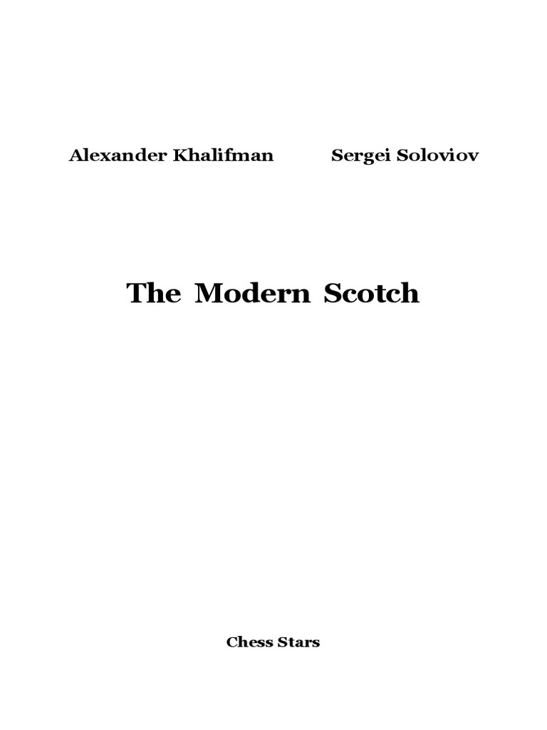 Modernised Scotch Game Chess Pdf Chess Openings Traditional Board