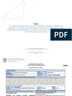 Formatos de Plan de Academia y Plan Clase Comprension de La Ciencia 1E