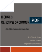 Lecture 3 - Objectives of Business Communication
