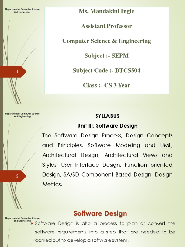 Unit 3 Software Design Notes | PDF | Component Based Software ...
