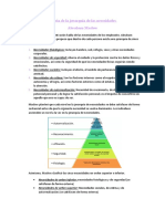 Teoría de La Jerarquía de Las Necesidades