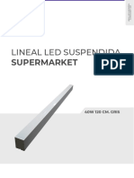 FT Lineal Led Suspendida Supermarket 40W 120 Cm. Gris