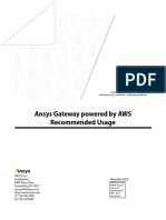 Ansys Gateway Powered by AWS Recommended Usage