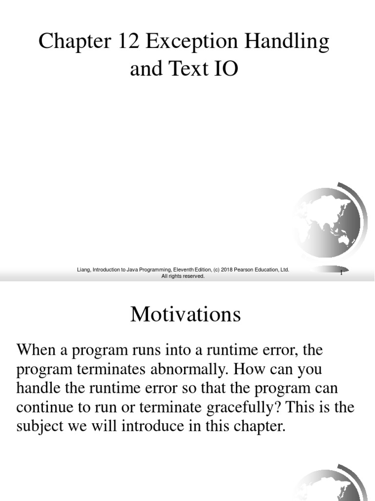 12 exception handling and text io pdf computer file method
