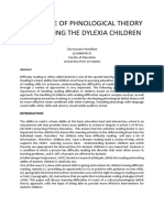 The Usage of Phnological Theory in Handling The Dylexia Children