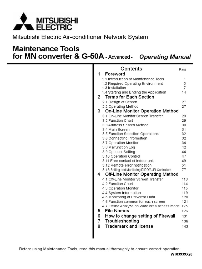 Mitsubishi Electric CMS-MNG Maintenance Tools Eng | PDF | Installation ...
