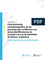 RENAPER Identidad de Genero Argentina 2022