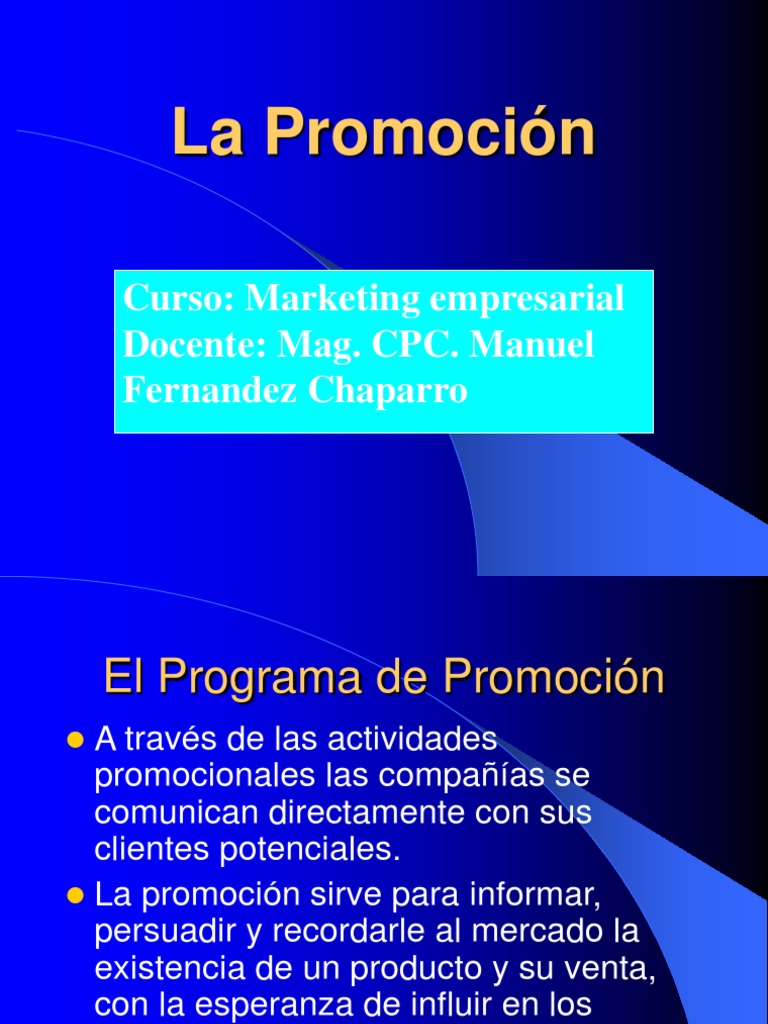 La Promocion | PDF | Publicidad | Mercado (economía)
