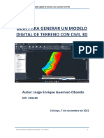 Modelo Digital de Terreno - Civil 3D - Guía