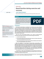 Renal Function During Exercise and Recovery