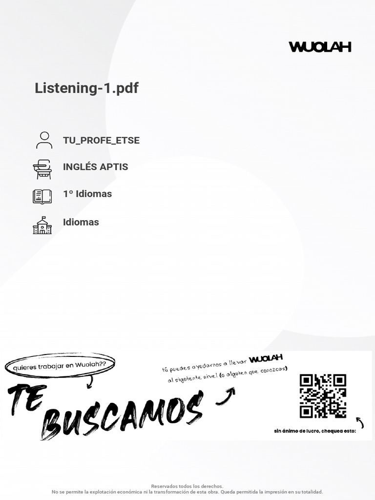 Wuolah free listening 1 pdf