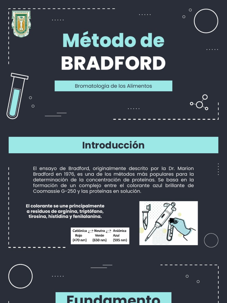 Metodo de Bradford PDF Tecnicas cientificas Biología — free download