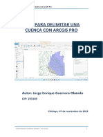 Delimitación de Cuenca - ArcGIS Pro - Guía