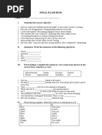 Final Exam Bo10. Name : Ceid - UNCP