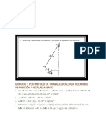 Ejercicio 1 Por Método de Triangulo Cálculo de Cambio de Posición y Desplazamiento