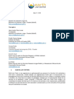 Carta Río Dulcepamba (Earth Law Center) PDF