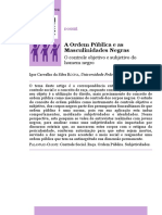 A Ordem Pública e As Masculinidades Negras O Controle Objetivo e Subjetivo Do Homem Negro