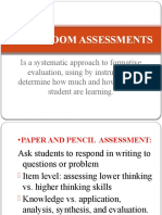 Classroom Assessments