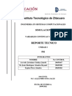 Reporte Tecnico Variables Discretas y Continuas Simulacion 5M U3 Acevedo, de Jesus y Espino