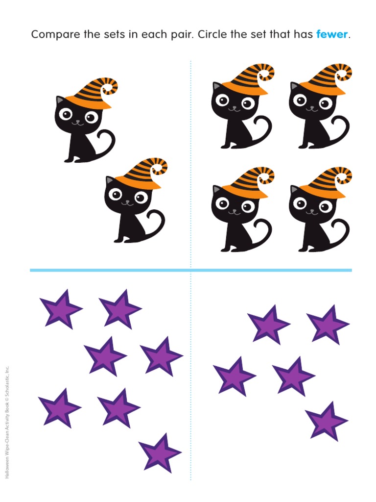 Compare The Sets in Each Pair. Circle The Set That Has .: Fewer | PDF ...