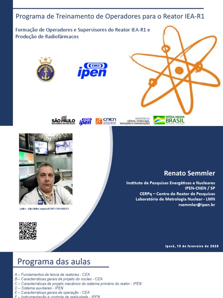 Treinamento abrangente para operadores do reator de pesquisa IEA-R1 ...