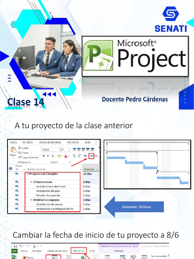 Ampliando el proyecto en Microsoft Project: agregando fases, tareas ...