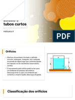 Orifícios, bocais e tubos curtos em Hidráulica II