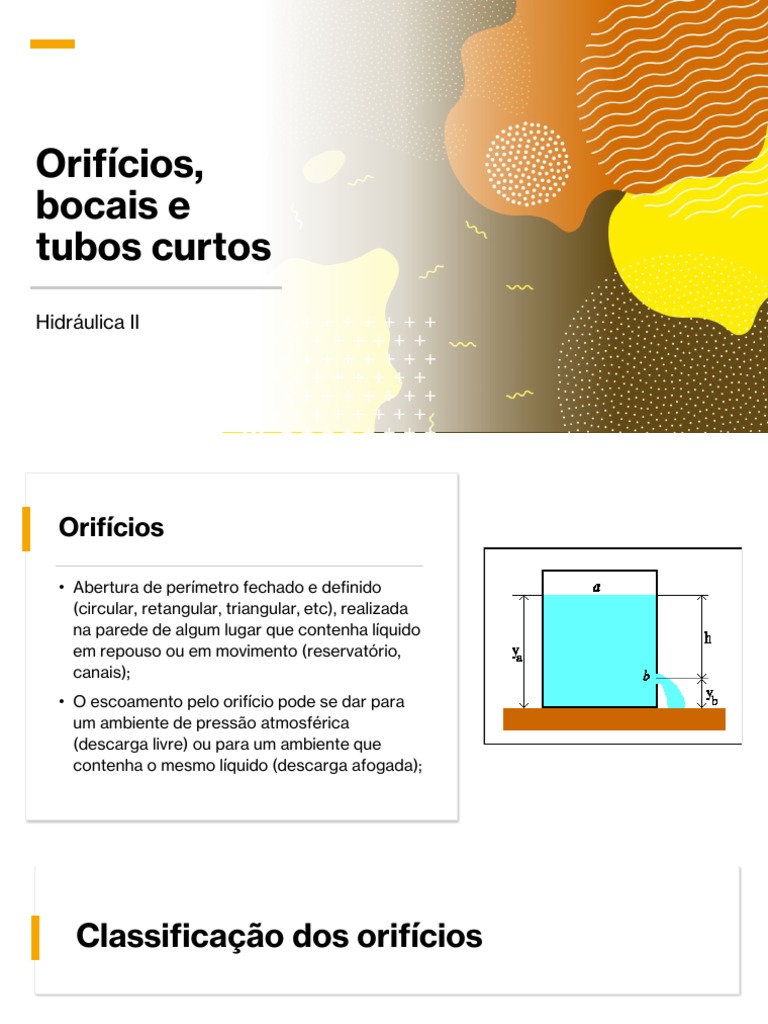 Coeficientes de Orifícios Hidráulicos | PDF | Métodos e Materiais de ...
