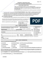 Commercial Prescription Drug Claim Form For Member Reimbursement Claim Form Instructions