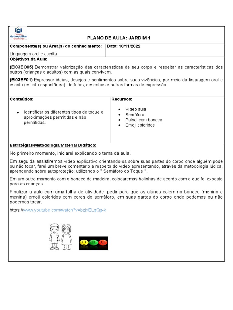 Plano de Aula Especial | PDF | Carreira e Crescimento | Artes ...