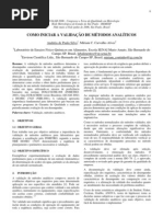 COMO INICIAR A VALIDAÇÃO DE MÉTODOS ANALÍTICOS