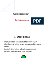 JENIS DAN GOLONGAN OBAT