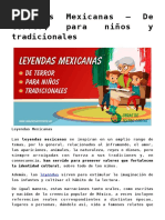 12 Leyendas Mexicanas Cortas para Niños | PDF