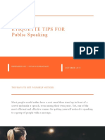 Etiquette Tips For Public Speaking