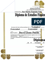 Certificado de promoción de estudios básicos de Sor Marta Eugenia Soto Leiton