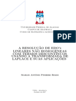 A RESOUÇÃO DE EDO's LINEARES NÃO HOMOGÊNEAS COM TERMOS DESCO