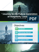 Journey To The Future Generation of Hospitality Leaders - by NOVIE F. EVASCO, MBA