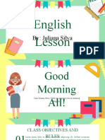 Green Illustration English Lesson Presentation