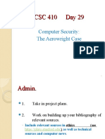 CSC 410 Day 29 The Aerowright Case