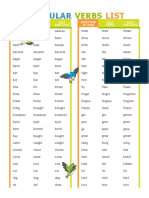 Irregular Verbs List