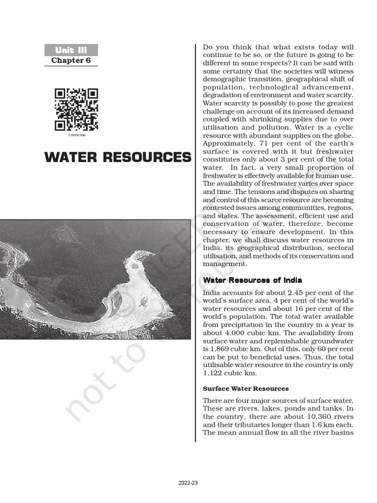 Water Resources Management in India | PDF | Water | Water Resources