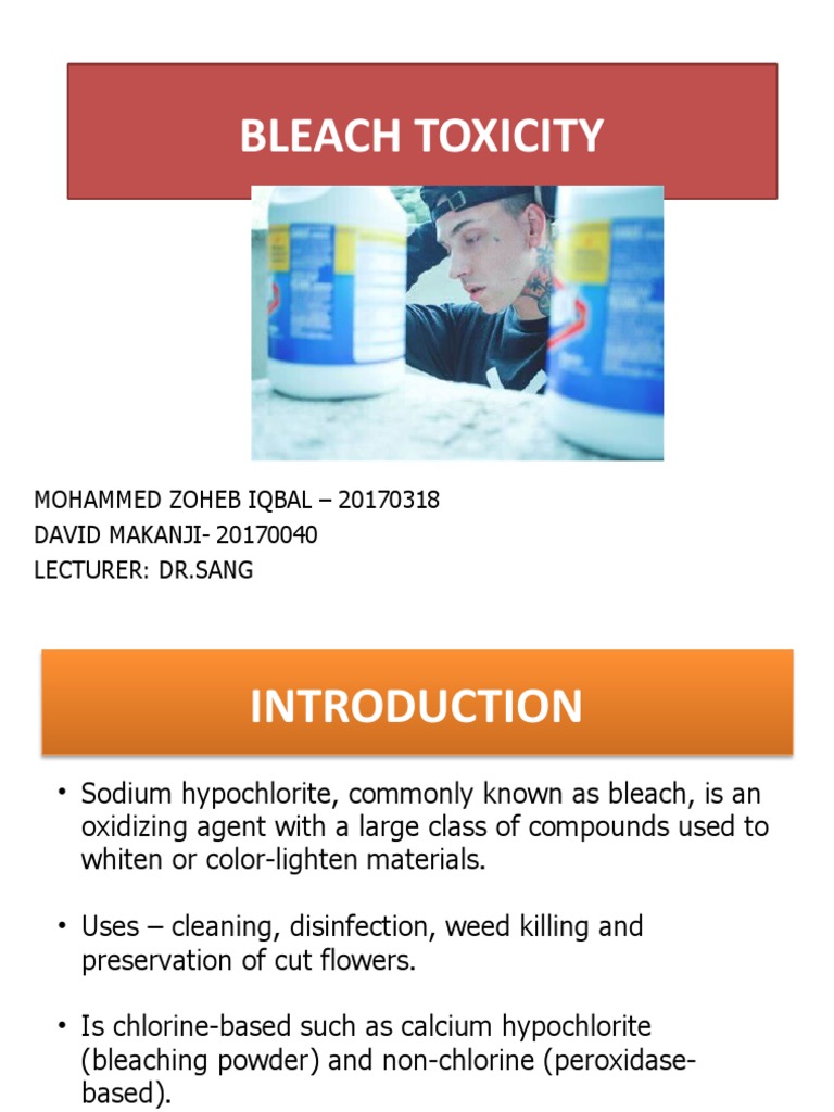 Bleach Presentation PDF Bleach Clinical Medicine