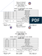 General Schedule of Kindergarten Class Program