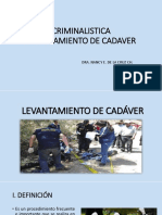 CRIMALISTICA LEVANTAMIENTO DEL CADAVER