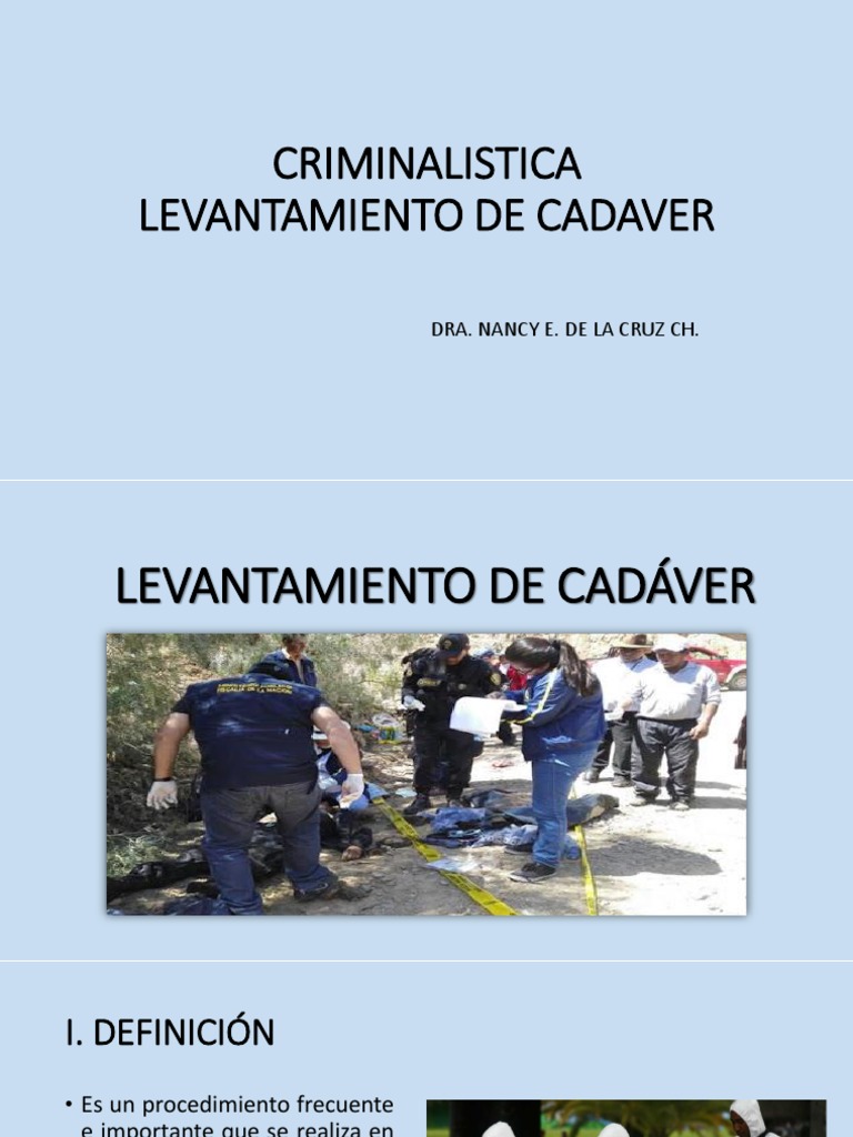 Crimalistica Levantamiento Del Cadaver | PDF | Jurisprudencia médica