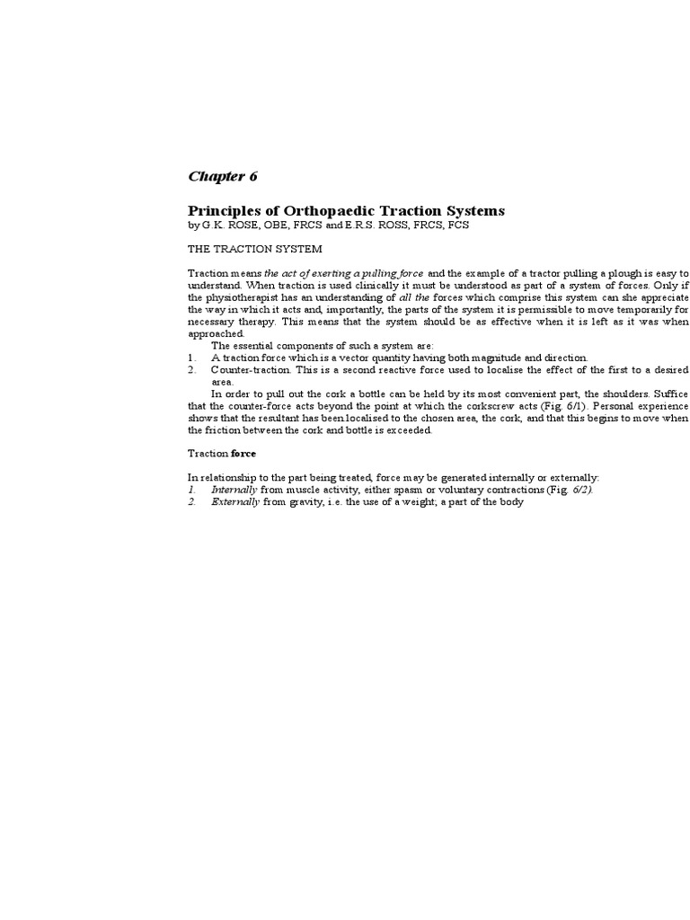 Principles of Orthopaedic Traction | PDF | Knee | Force